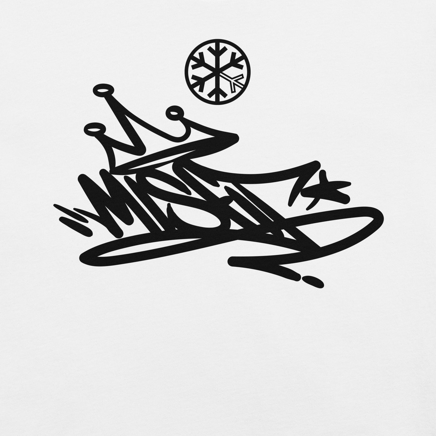 White-Misfit Graffiti Tag Tee from B.Different Clothing, graphic, graffiti-inspired streetwear t-shirt