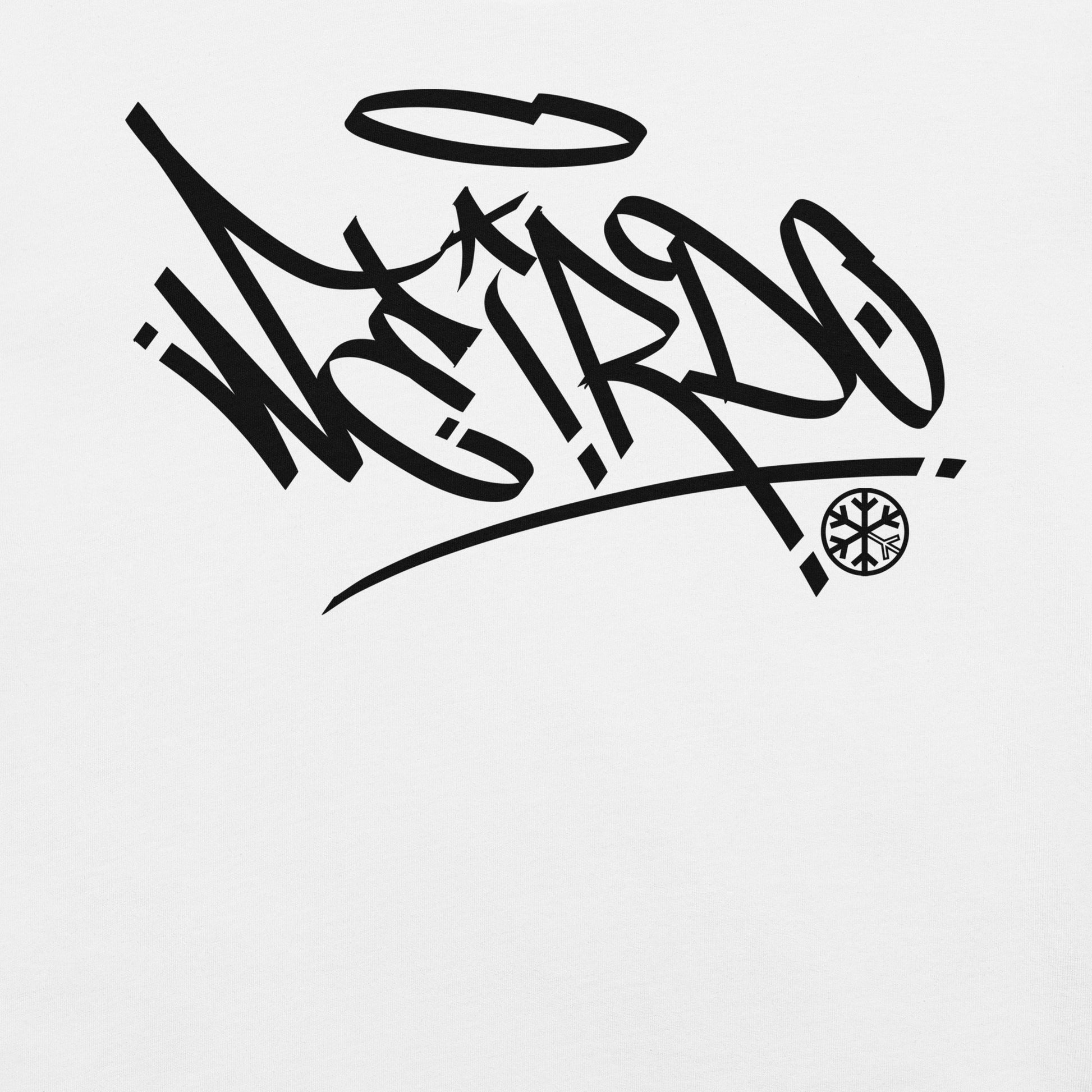 White-Weirdo Tag Graffiti Tee from B.Different Clothing, graphic, graffiti-inspired streetwear t-shirt