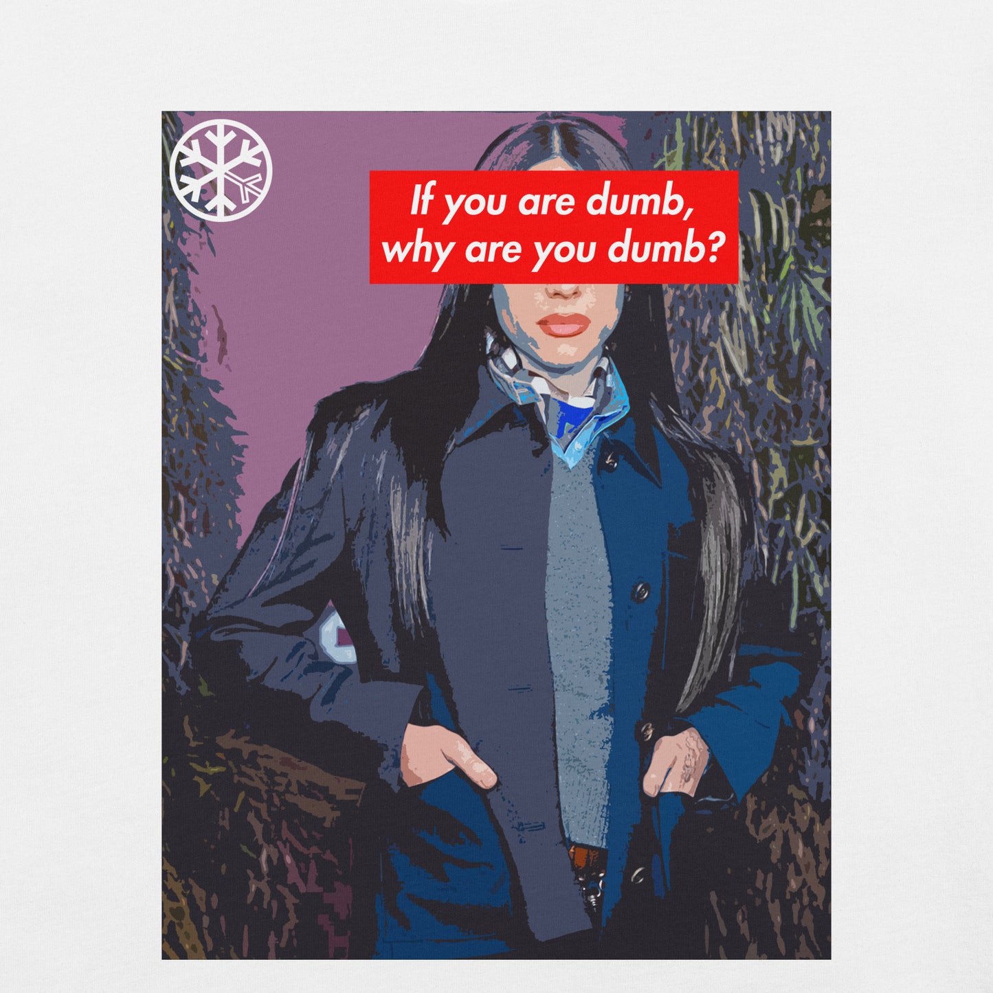 White-Why Are You Dumb Tee from B.Different Clothing, graphic, graffiti-inspired streetwear t-shirt