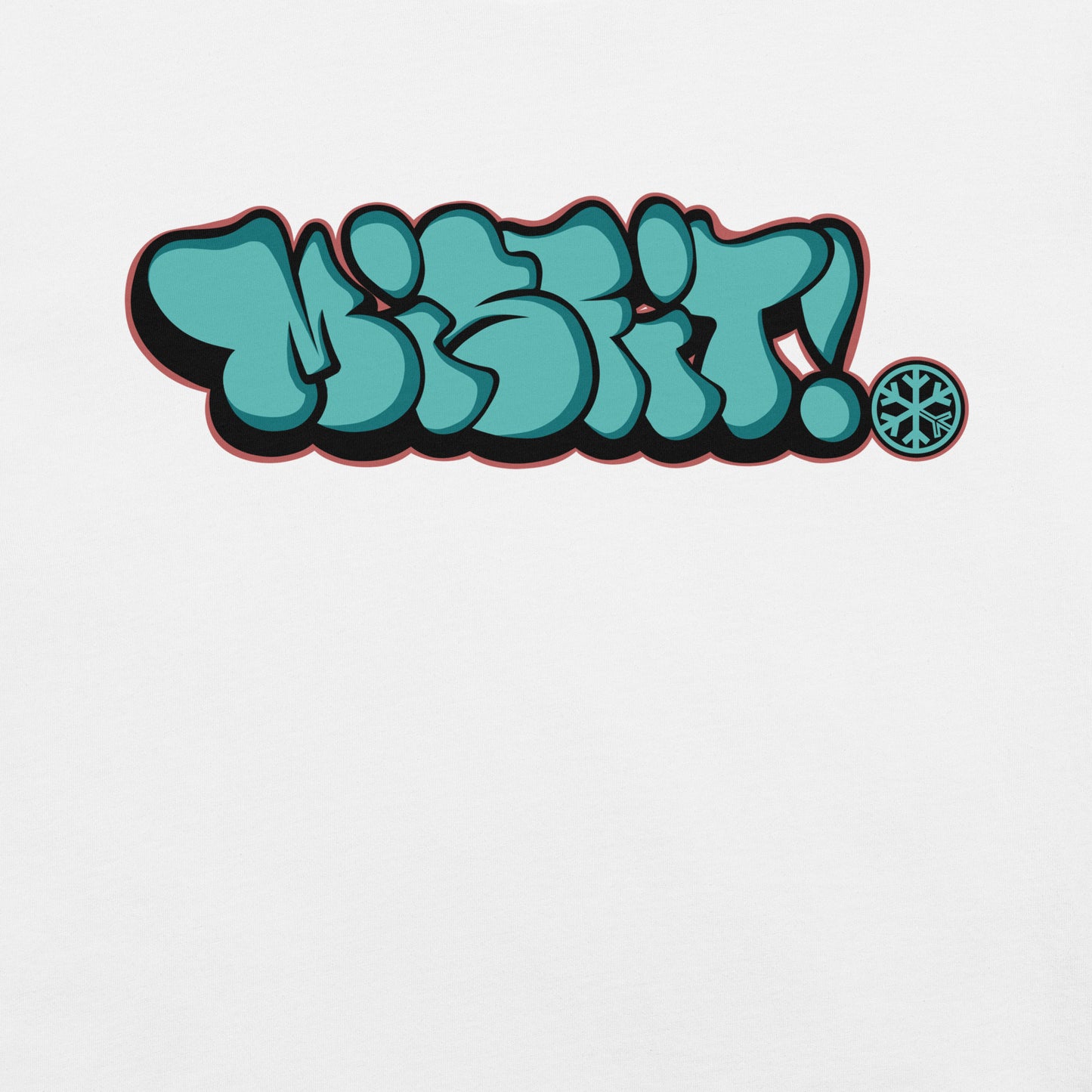 White-Misfit Graffiti Throwie Tee from B.Different Clothing, graphic, graffiti-inspired streetwear t-shirt