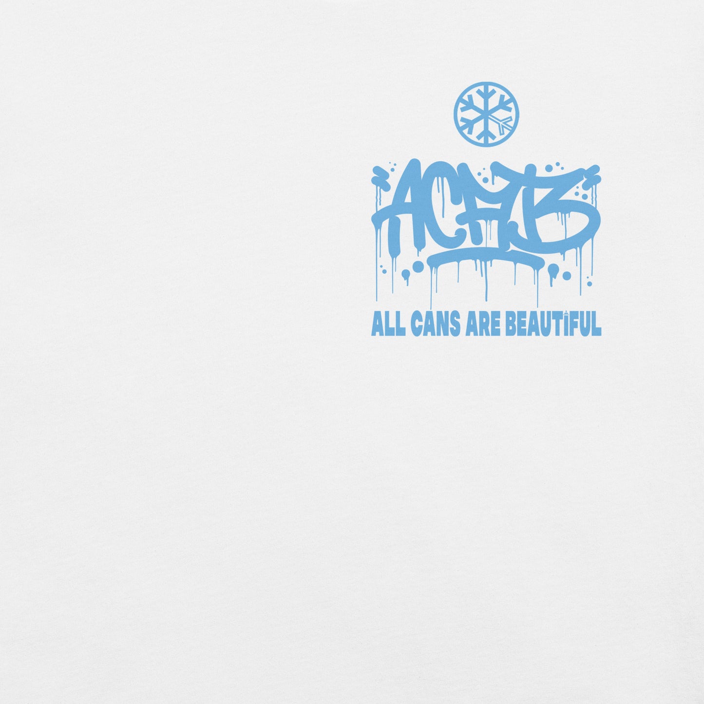 White-ACAB Graffiti Character Tee from B.Different Clothing, front graphic, graffiti-inspired streetwear t-shirt
