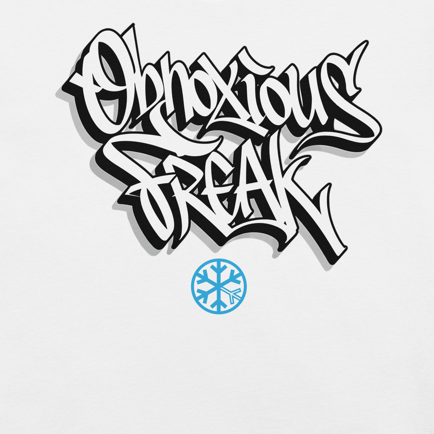 White-Obnoxious Freak Graffiti Tee from B.Different Clothing, graphic, graffiti-inspired streetwear t-shirt