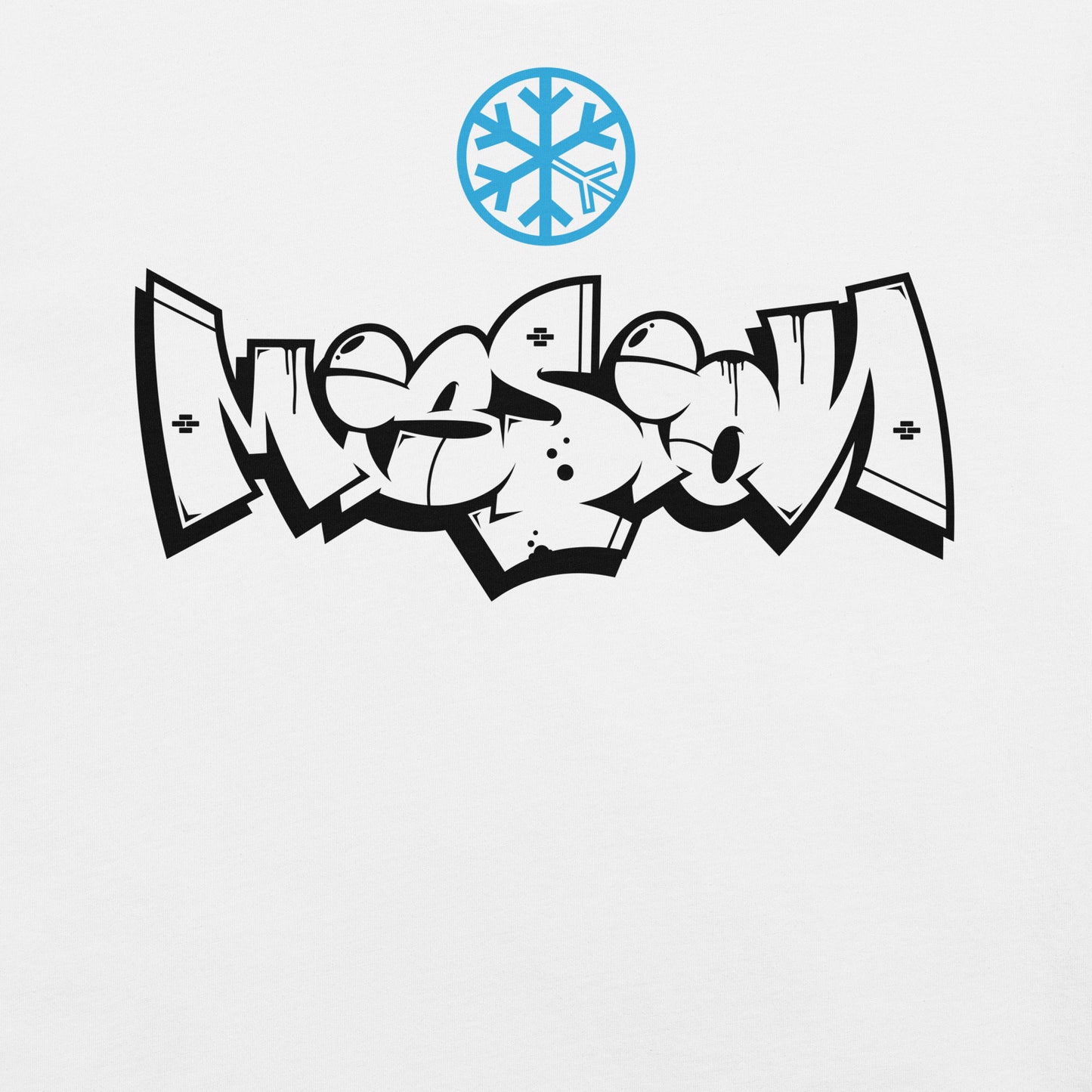 White-Mission Graffiti Piece Tee from B.Different Clothing, graphic, graffiti-inspired streetwear t-shirt
