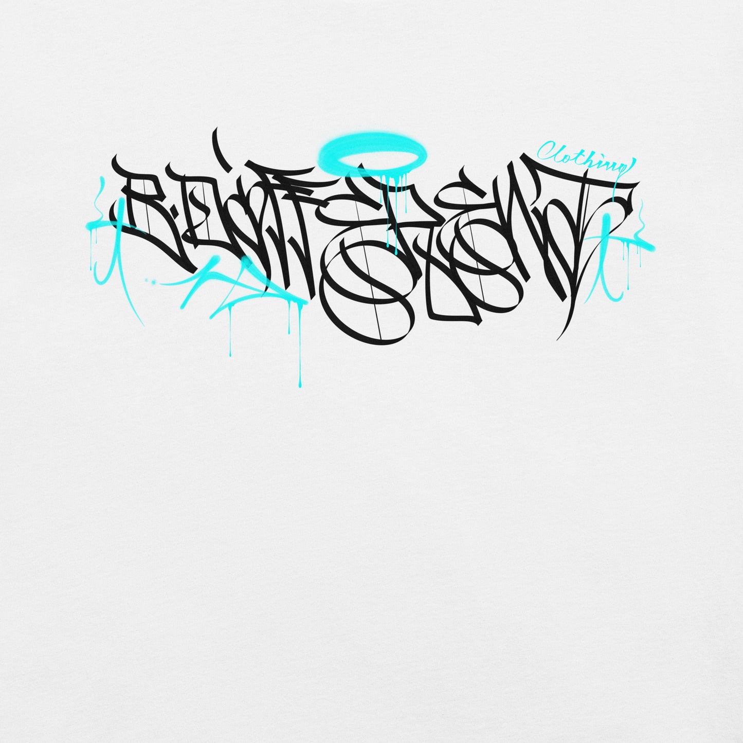 White-Caos One Collab Graffiti Tee from B.Different Clothing, graphic, graffiti-inspired streetwear t-shirt