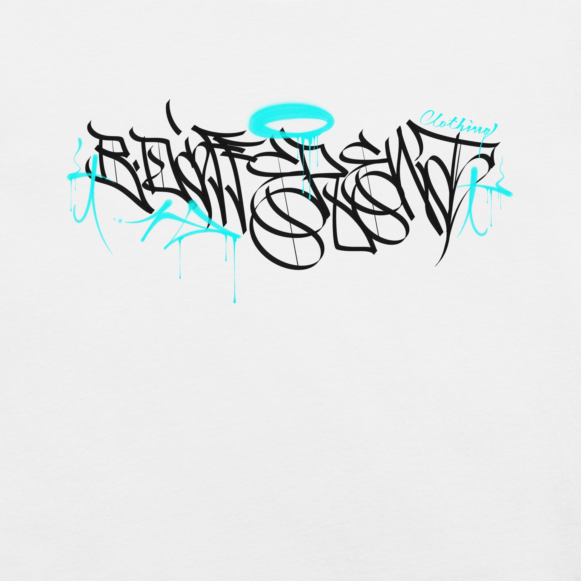 White-Caos One Collab Graffiti Tee from B.Different Clothing, graphic, graffiti-inspired streetwear t-shirt