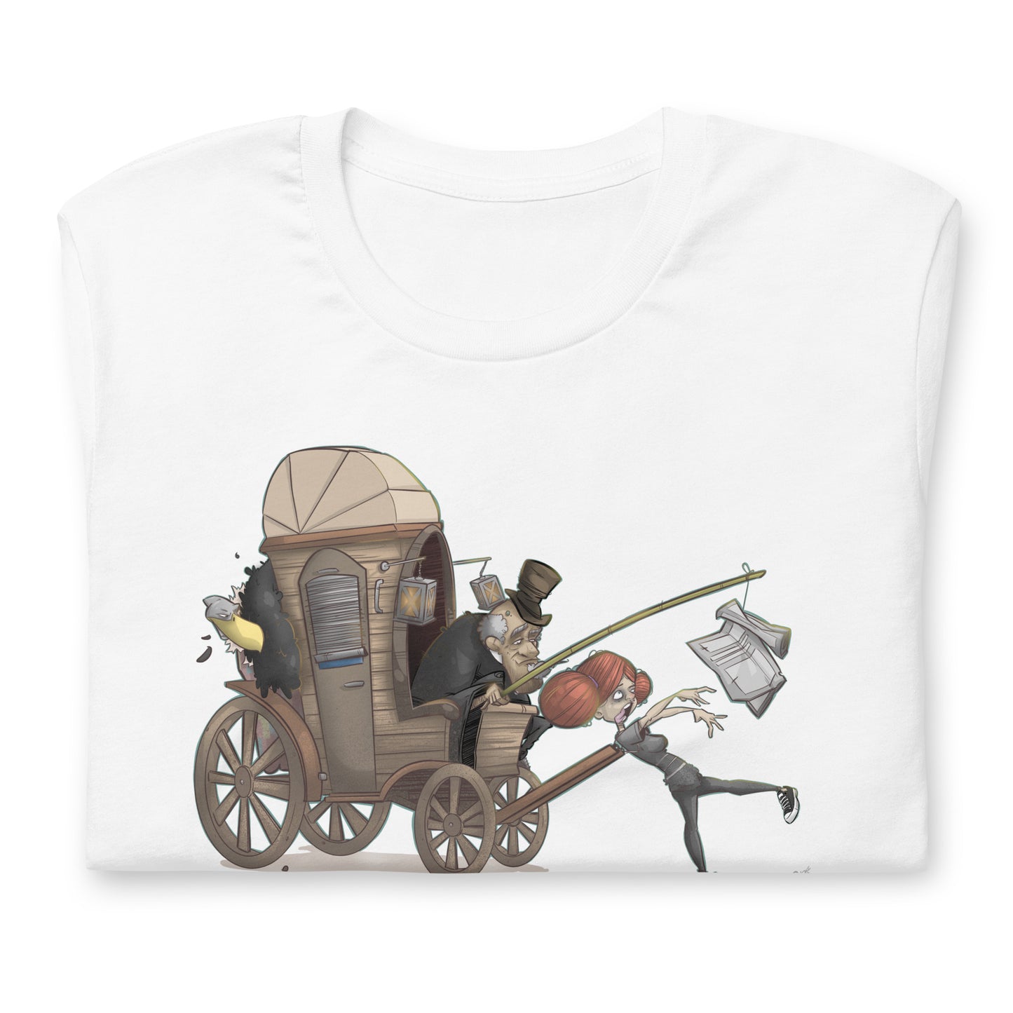 White-Press Corpse Graffiti Tee from B.Different Clothing, folded, graffiti-inspired streetwear t-shirt