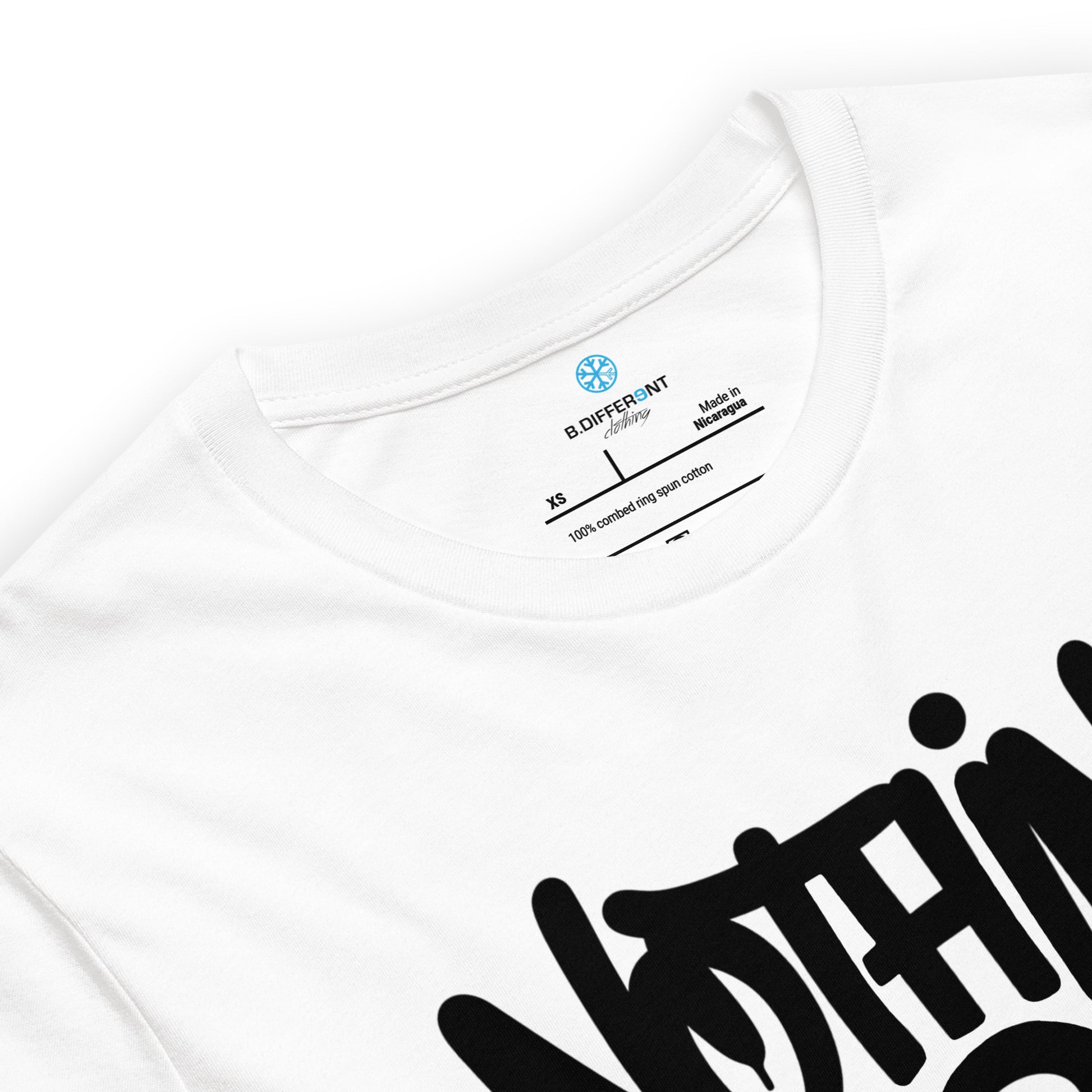 White-Nothing 2 Obey Graffiti Tee from B.Different Clothing, collar, graffiti-inspired streetwear t-shirt