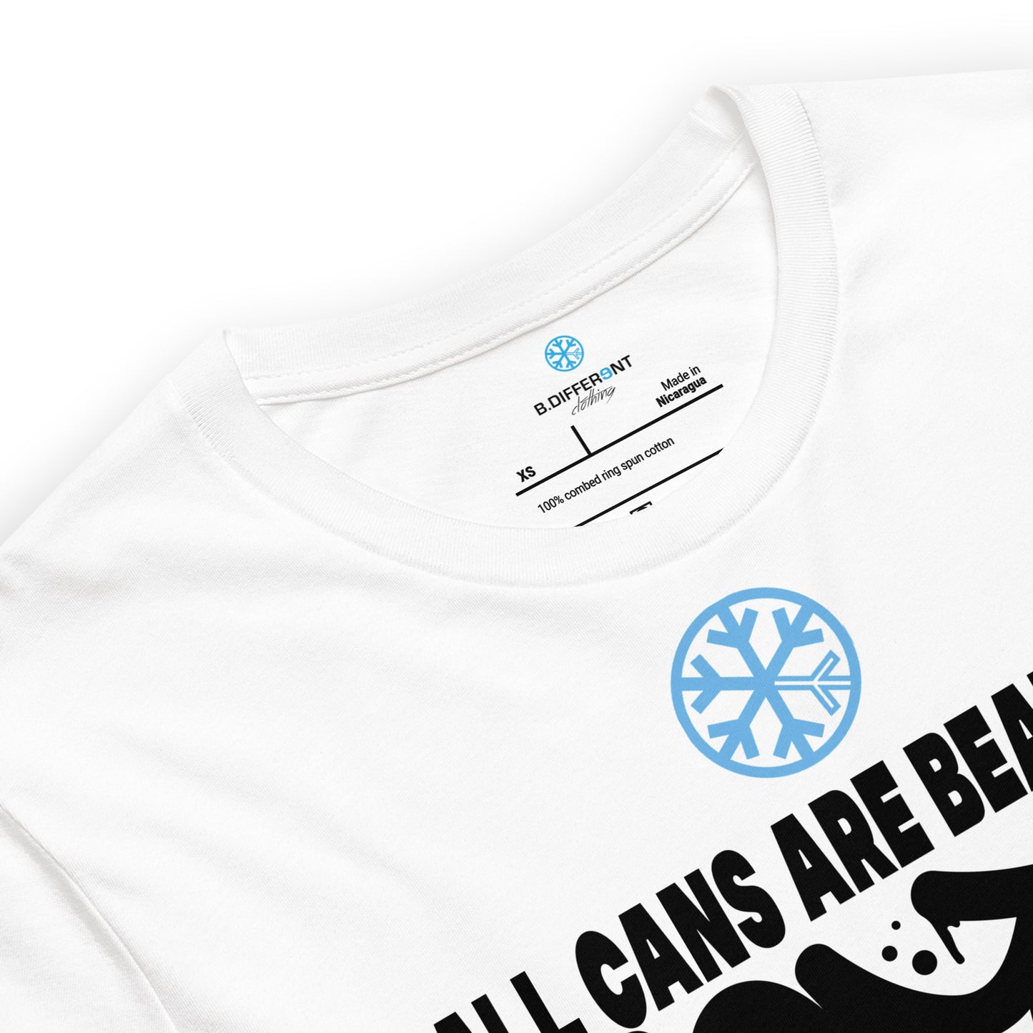 White-Acab Graffiti Tag Tee from B.Different Clothing, collar, graffiti-inspired streetwear t-shirt