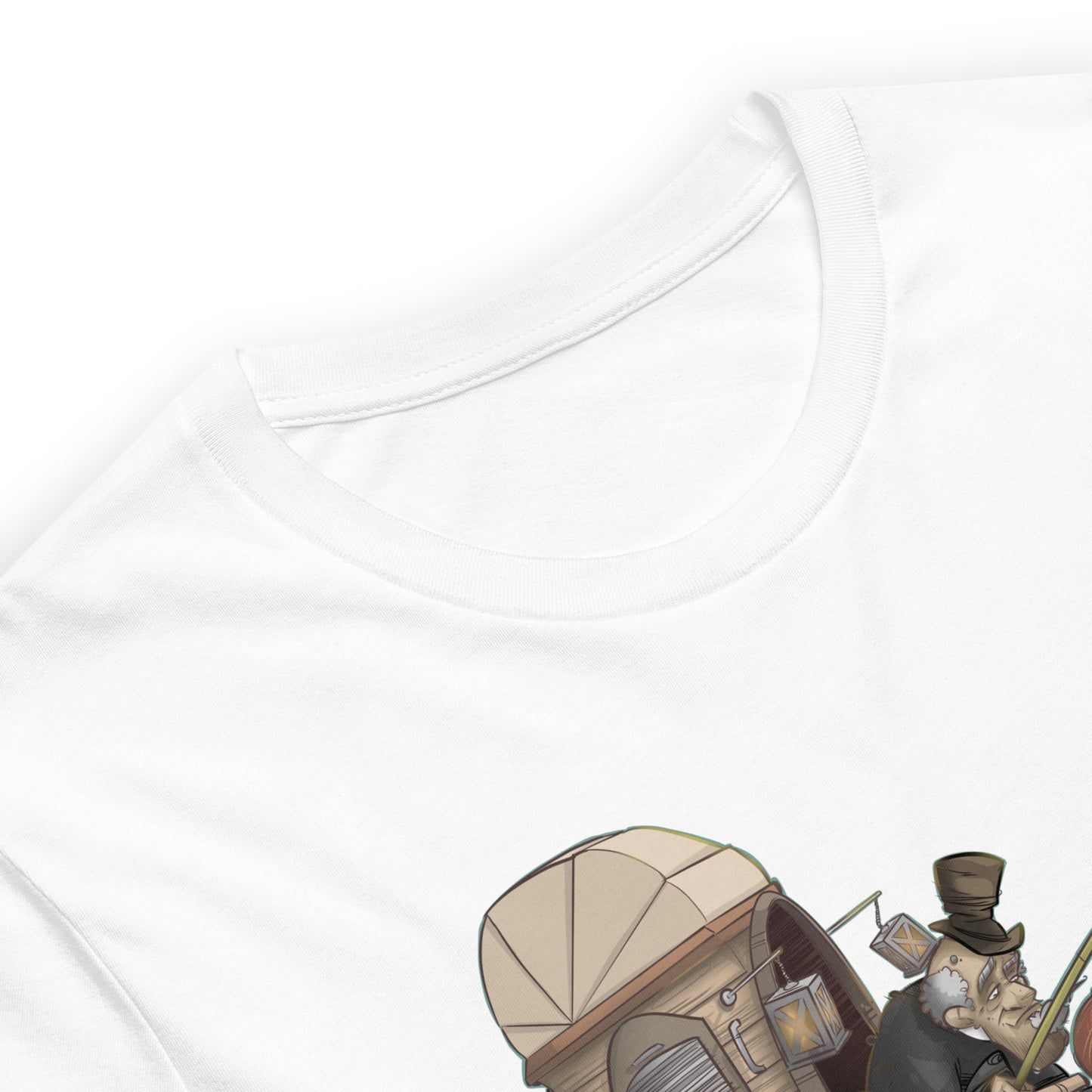 White-Press Corpse Graffiti Tee from B.Different Clothing, collar, graffiti-inspired streetwear t-shirt