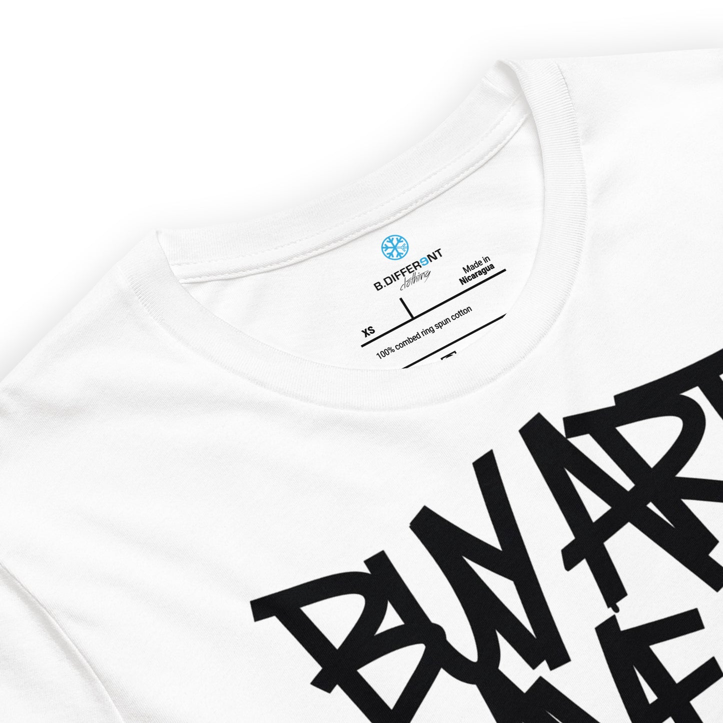 White-Buy Art Save a Weird Person Graffiti Tee from B.Different Clothing, collar, graffiti-inspired streetwear t-shirt