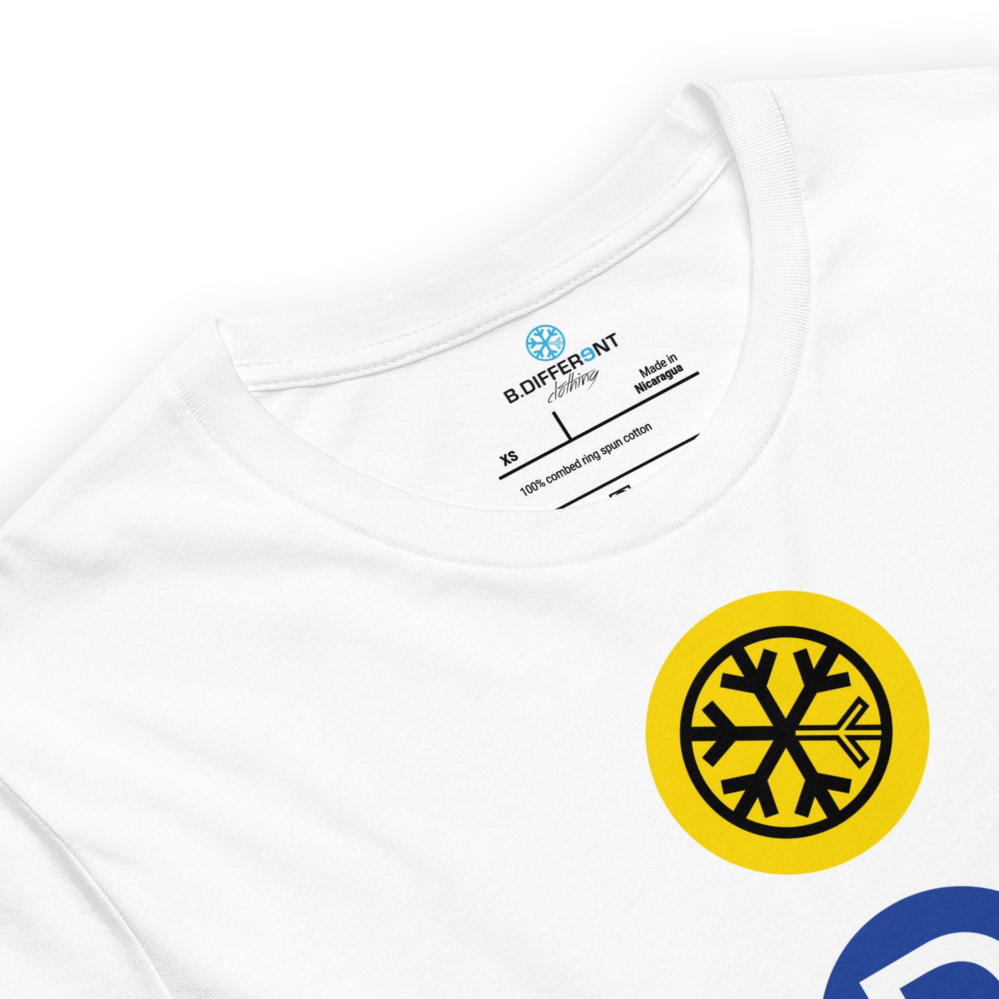 White-BDFRNT NYC Subway Tee from B.Different Clothing, collar, graffiti-inspired streetwear