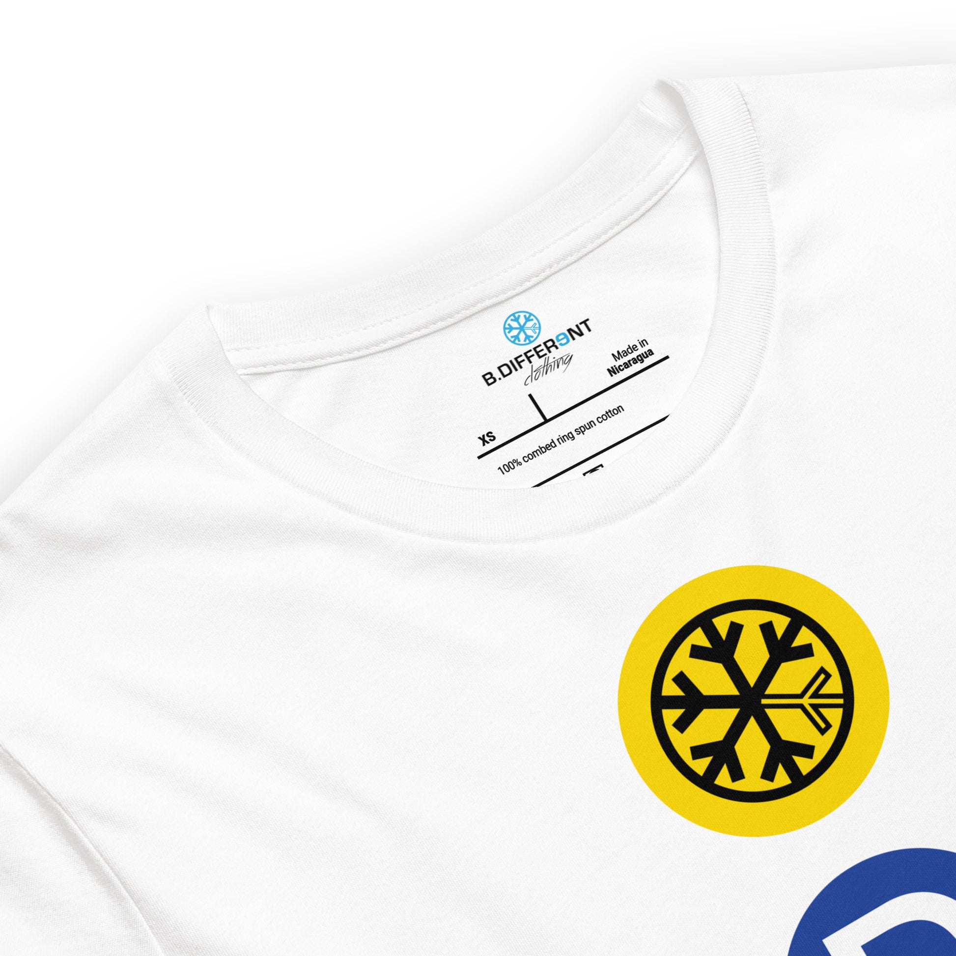 White-BDFRNT NYC Subway Tee from B.Different Clothing, collar, graffiti-inspired streetwear