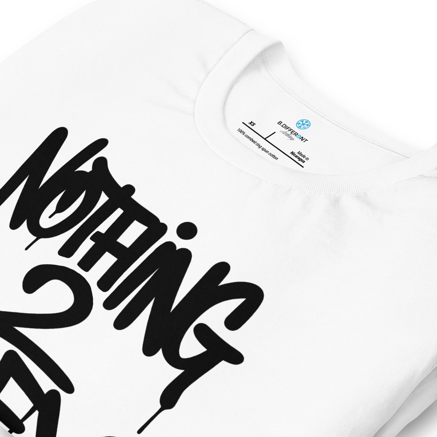 White-Nothing 2 Obey Graffiti Tee from B.Different Clothing, detail, graffiti-inspired streetwear t-shirt