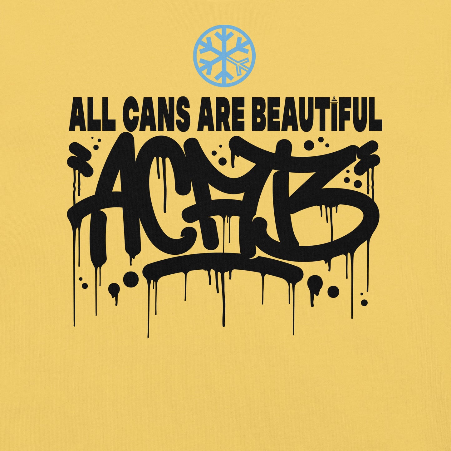 Yellow-Acab Graffiti Tag Tee from B.Different Clothing, graphic, graffiti-inspired streetwear t-shirt