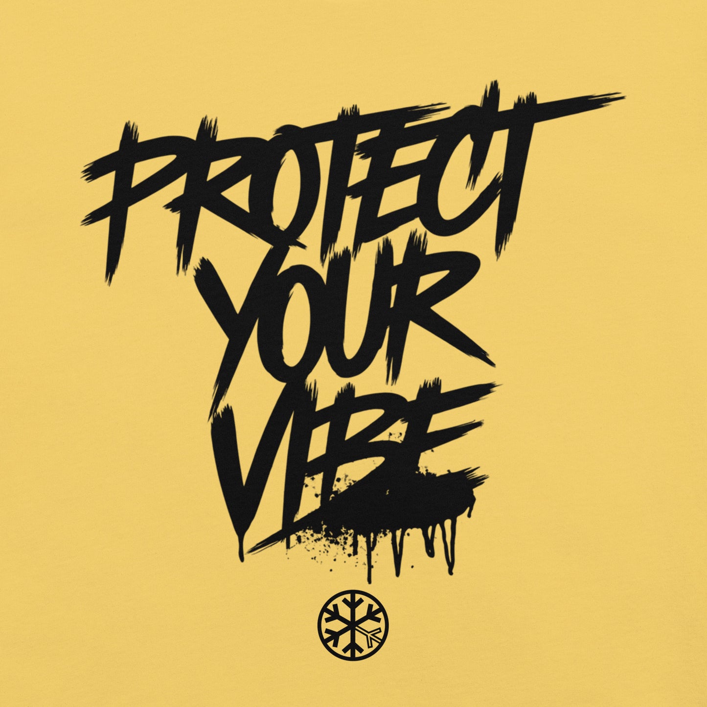 Yellow-Protect Your Vibe Graffiti Tag Tee from B.Different Clothing, graphic, graffiti-inspired streetwear t-shirt