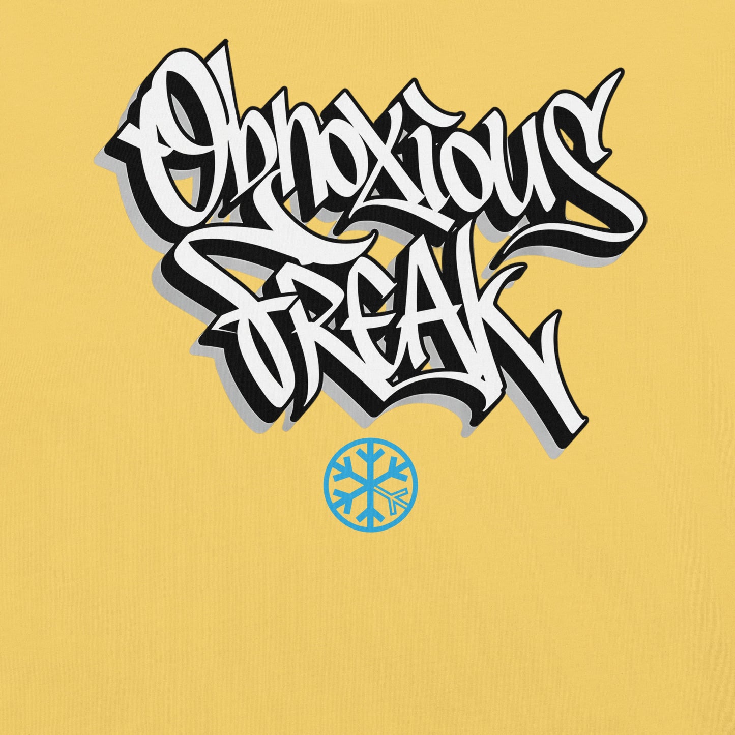 Yellow-Obnoxious Freak Graffiti Tee from B.Different Clothing, graphic, graffiti-inspired streetwear t-shirt