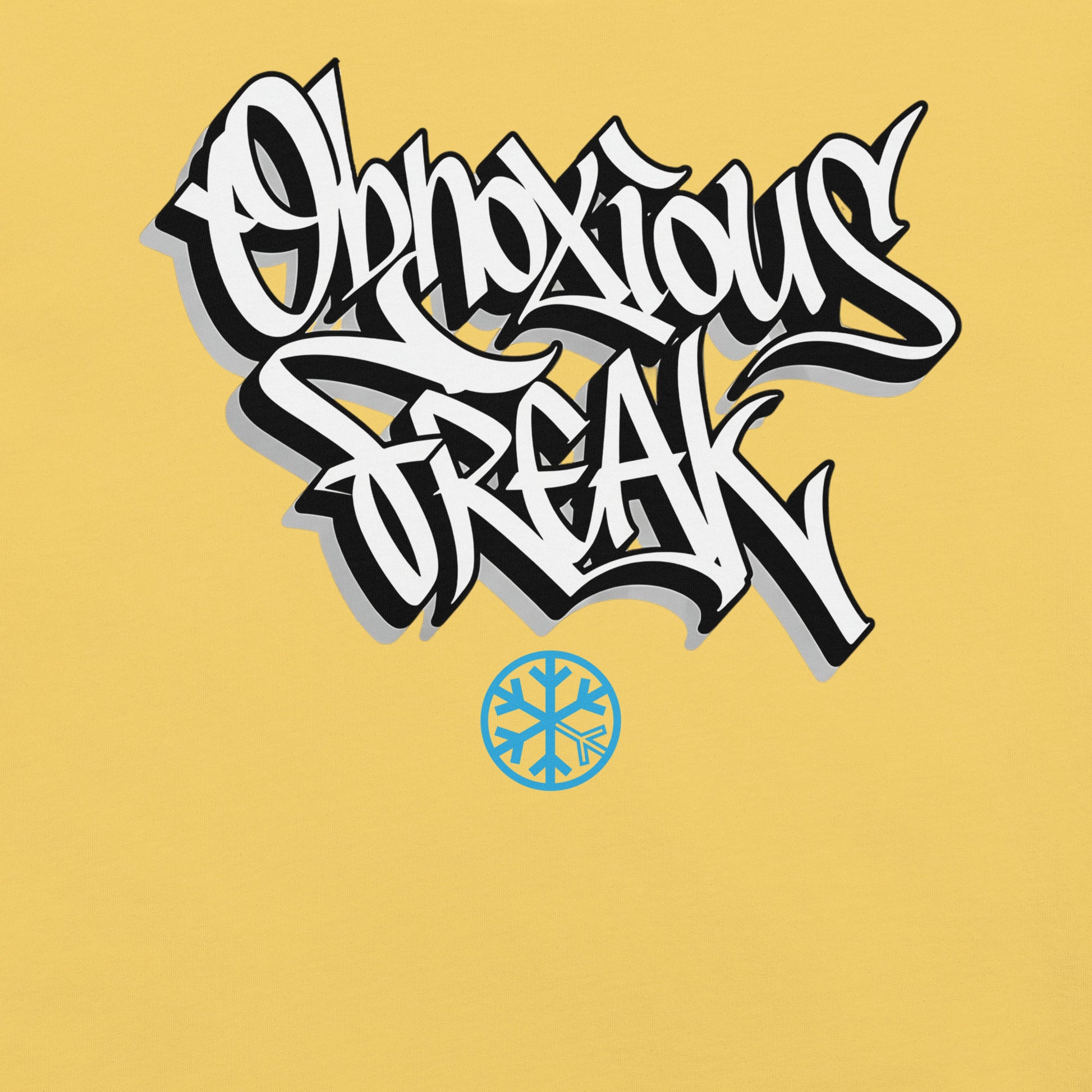 Yellow-Obnoxious Freak Graffiti Tee from B.Different Clothing, graphic, graffiti-inspired streetwear t-shirt