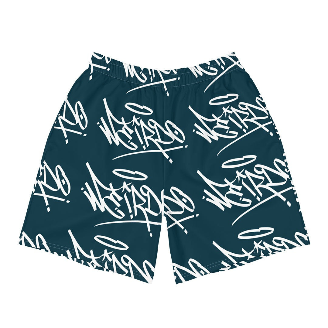 front of weirdo tag shorts navy by B.Different Clothing independent streetwear inspired by street art graffiti