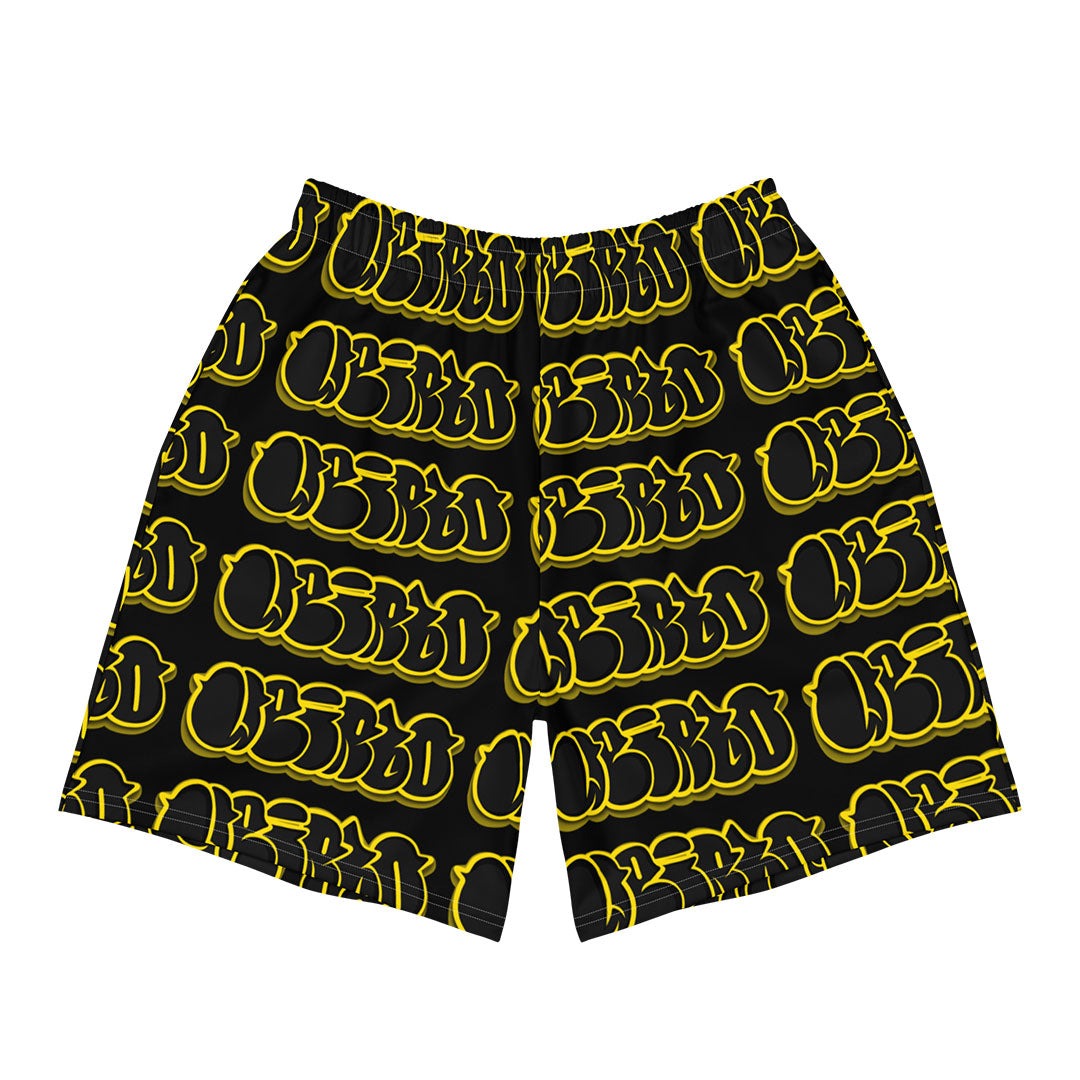 front of weirdo throwie shorts black by B.Different Clothing independent streetwear inspired by street art graffiti