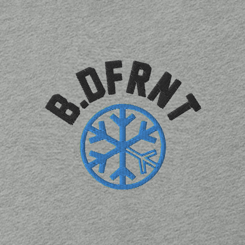 graphic of hoodie gray B.DFRNT by B.Different Clothing independent streetwear inspired by street art graffiti