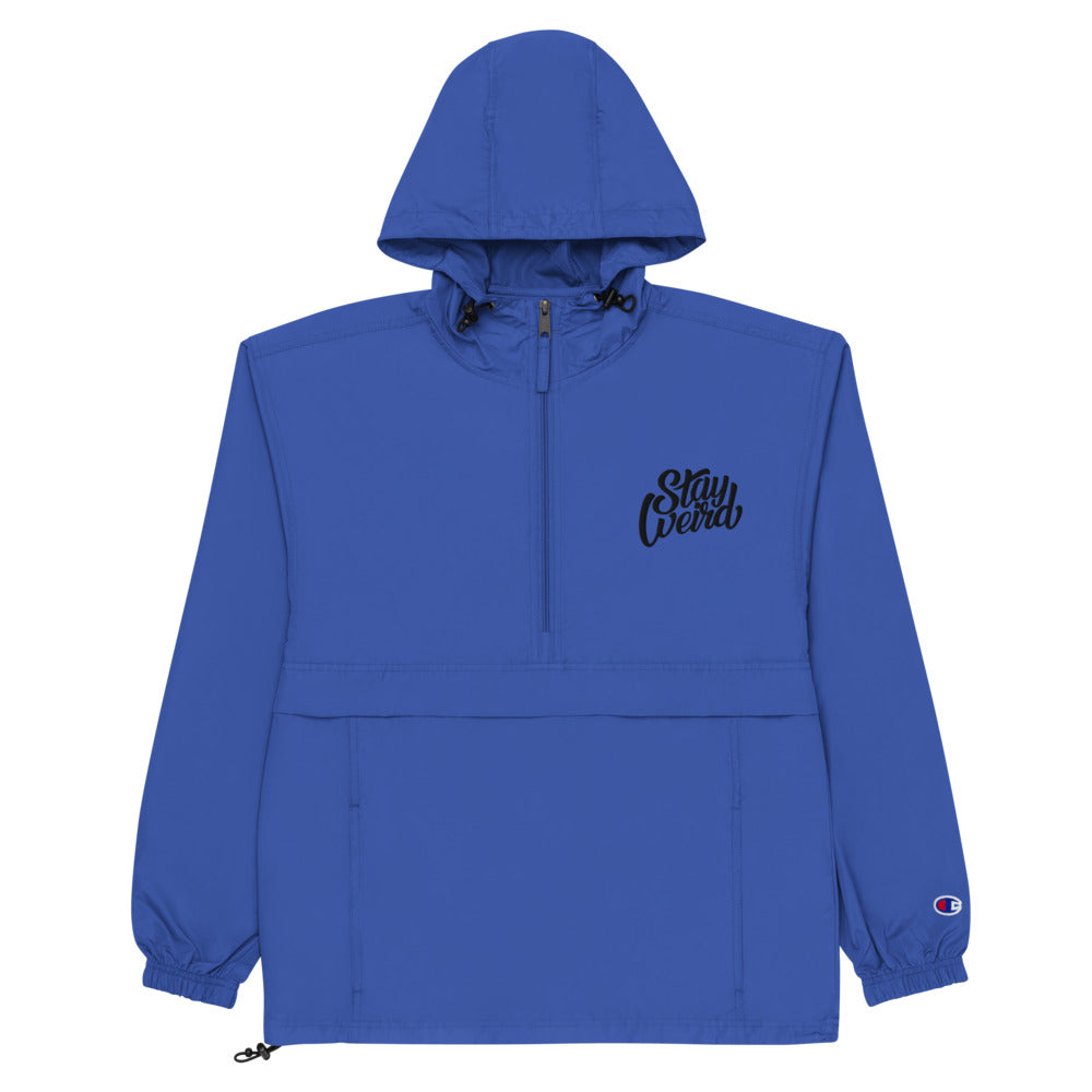 Stay Weird Windbreaker Jacket | Blue