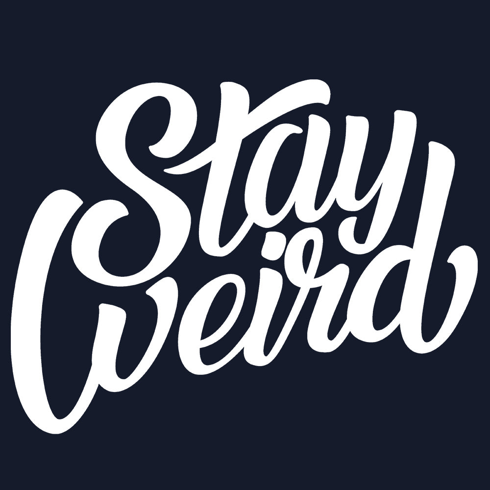 graphic t-shirt Stay Weird tee navy by B.Different Clothing independent streetwear inspired by street art graffiti