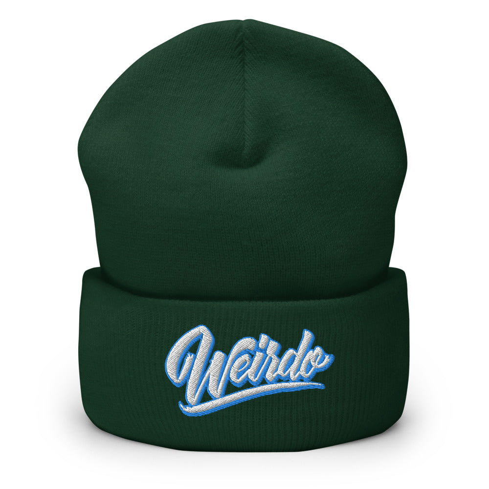 green Weirdo beanie by B.Different Clothing independent streetwear inspired by street art and graffiti