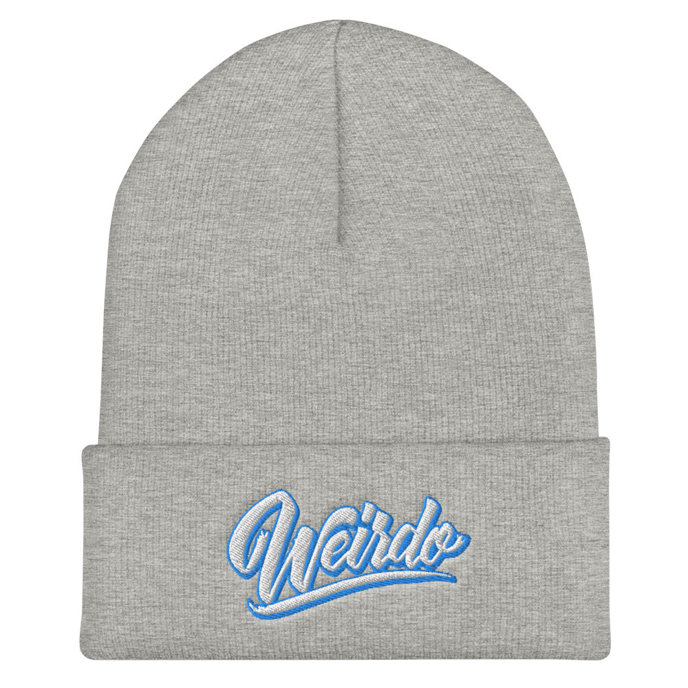 flat gray Weirdo beanie by B.Different Clothing independent streetwear inspired by street art and graffiti