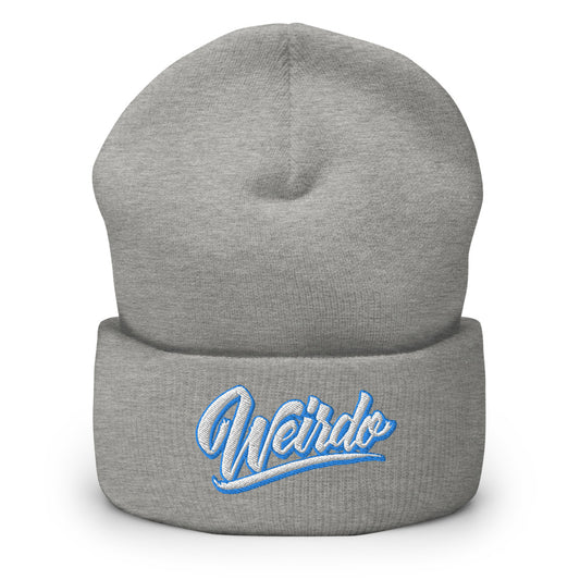 gray Weirdo beanie by B.Different Clothing independent streetwear inspired by street art and graffiti