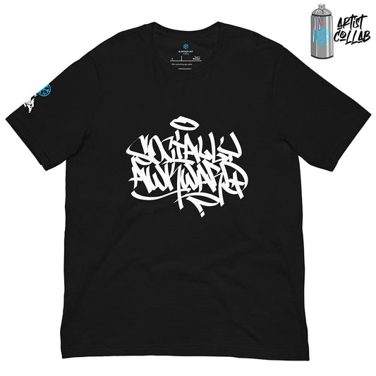 t-shirt Socially Awkward black by B.Different Clothing independent streetwear brand inspired by street art graffiti