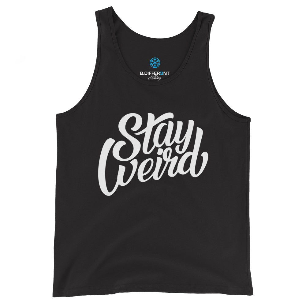 tank top Stay Weird black by B.Different Clothing independent streetwear inspired by street art graffiti