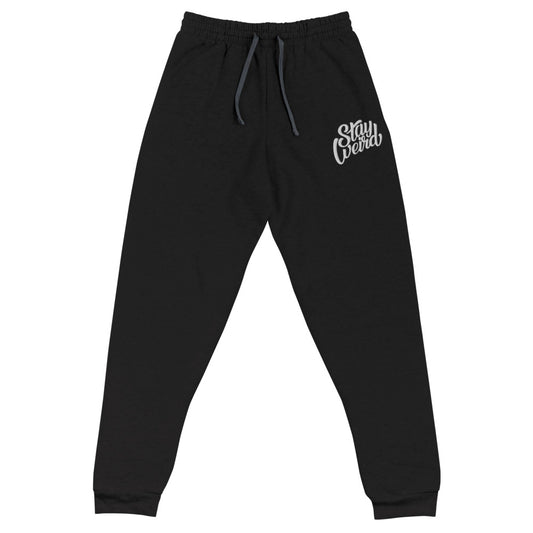 joggers black stay weird by B.Different Clothing independent streetwear inspired by street art graffiti