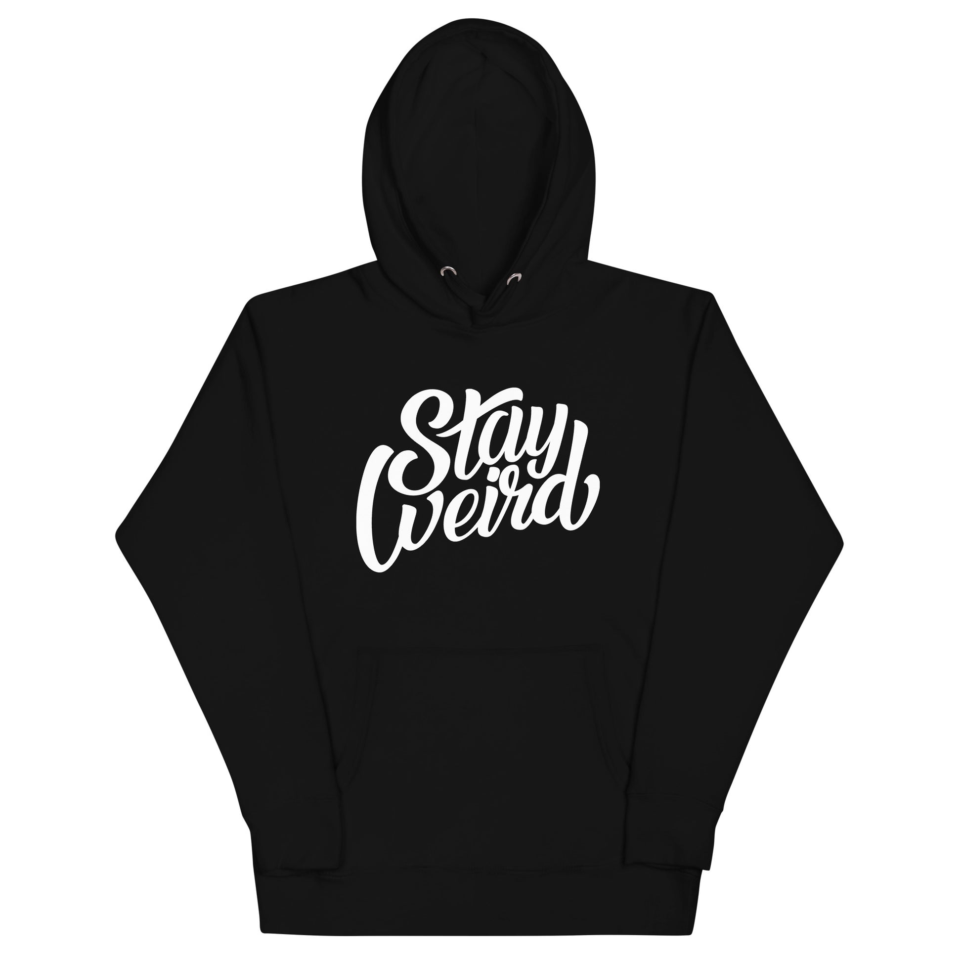 hoodie Stay Weird black by B.Different Clothing independent streetwear brand inspired by street art graffiti