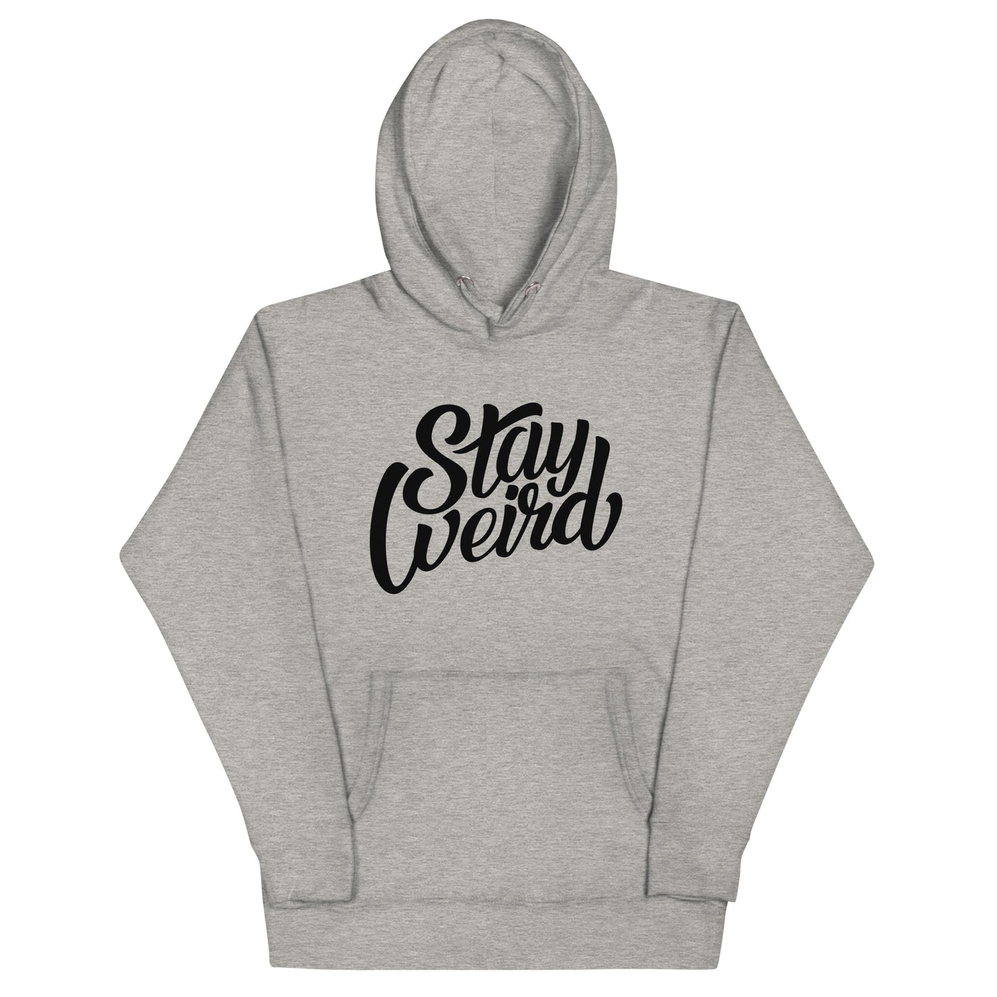 hoodie Stay Weird gray by B.Different Clothing independent streetwear brand inspired by street art graffiti