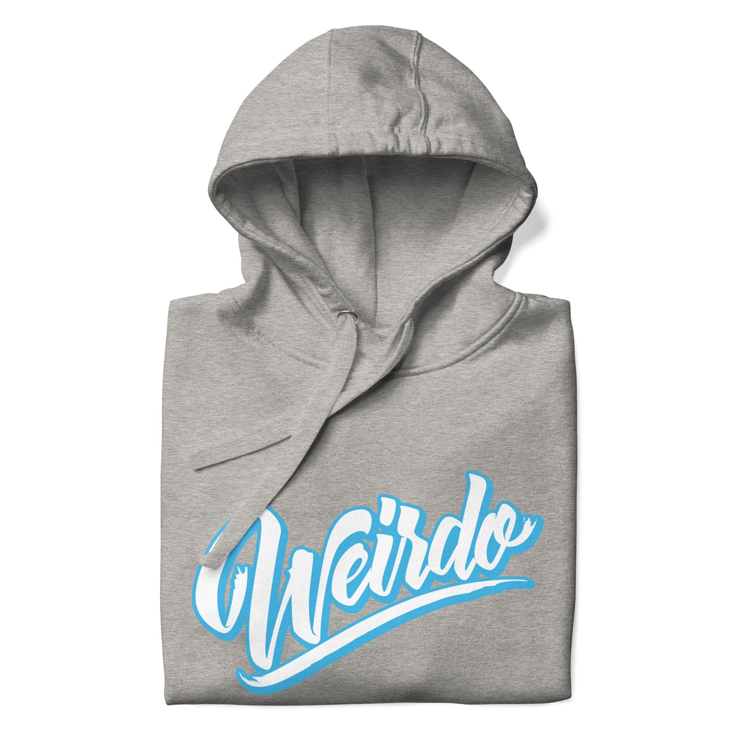 folded hoodie Weirdo gray by B.Different Clothing independent streetwear brand inspired by street art graffiti