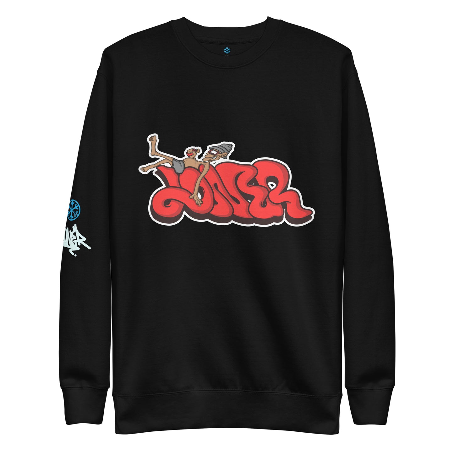Loner Sweatshirt black by B.Different Clothing street art graffiti inspired streetwear brand for weirdos, outsiders, and misfits.
