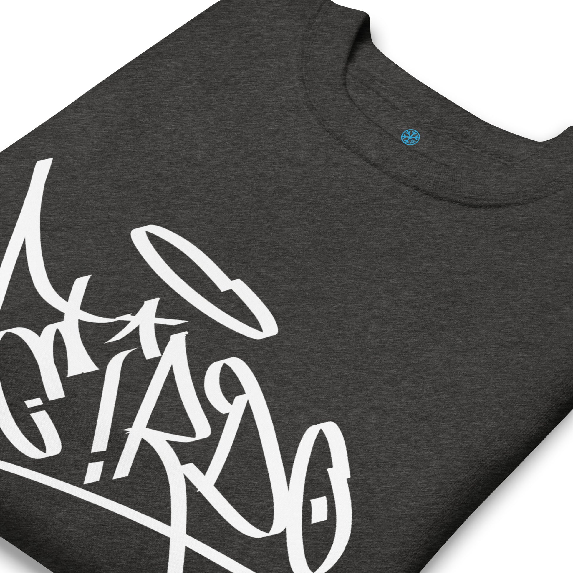 detail of Weirdo Tag Sweatshirt Dark Gray by B.Different Clothing street art graffiti inspired streetwear brand