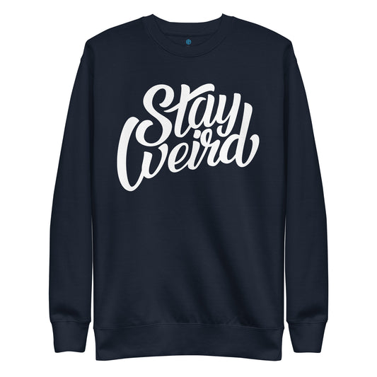 sweatshirt Stay Weird navy by B.Different Clothing independent streetwear brand inspired by street art graffiti