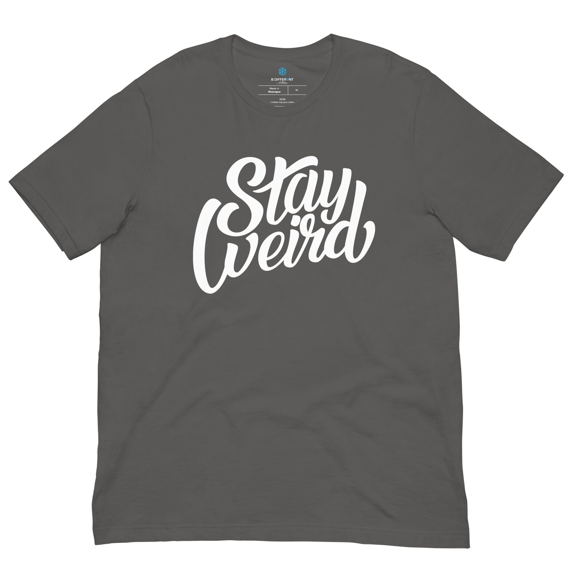 t-shirt Stay Weird Tee dark gray by B.Different Clothing street art graffiti inspired brand