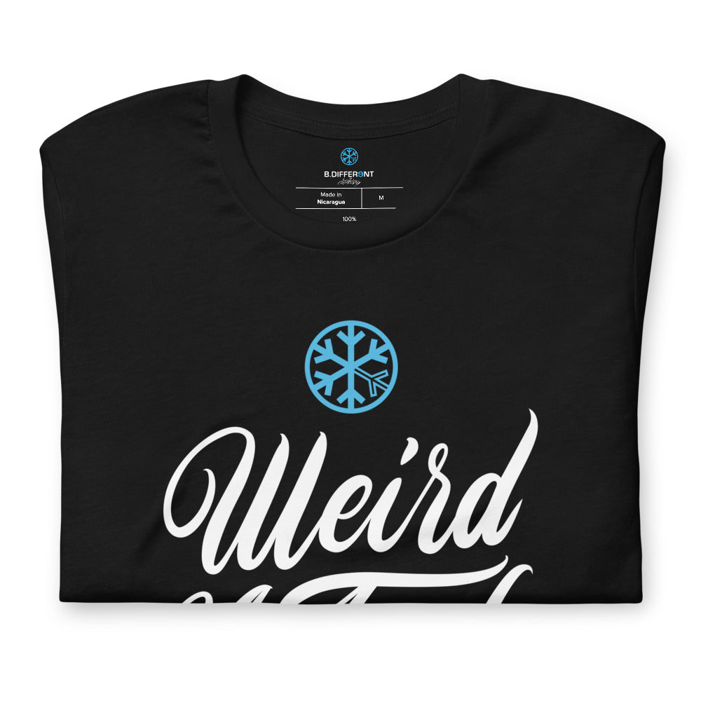 folded Weird As Fuck tee black by B.Different Clothing independent streetwear inspired by street art graffiti