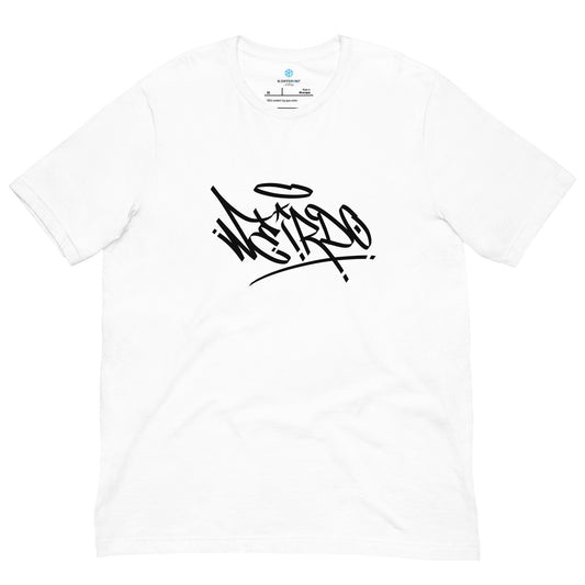 Weirdo Tag Tee white by B.Different Clothing street art graffiti inspired brand for weirdos, outsiders, and misfits.