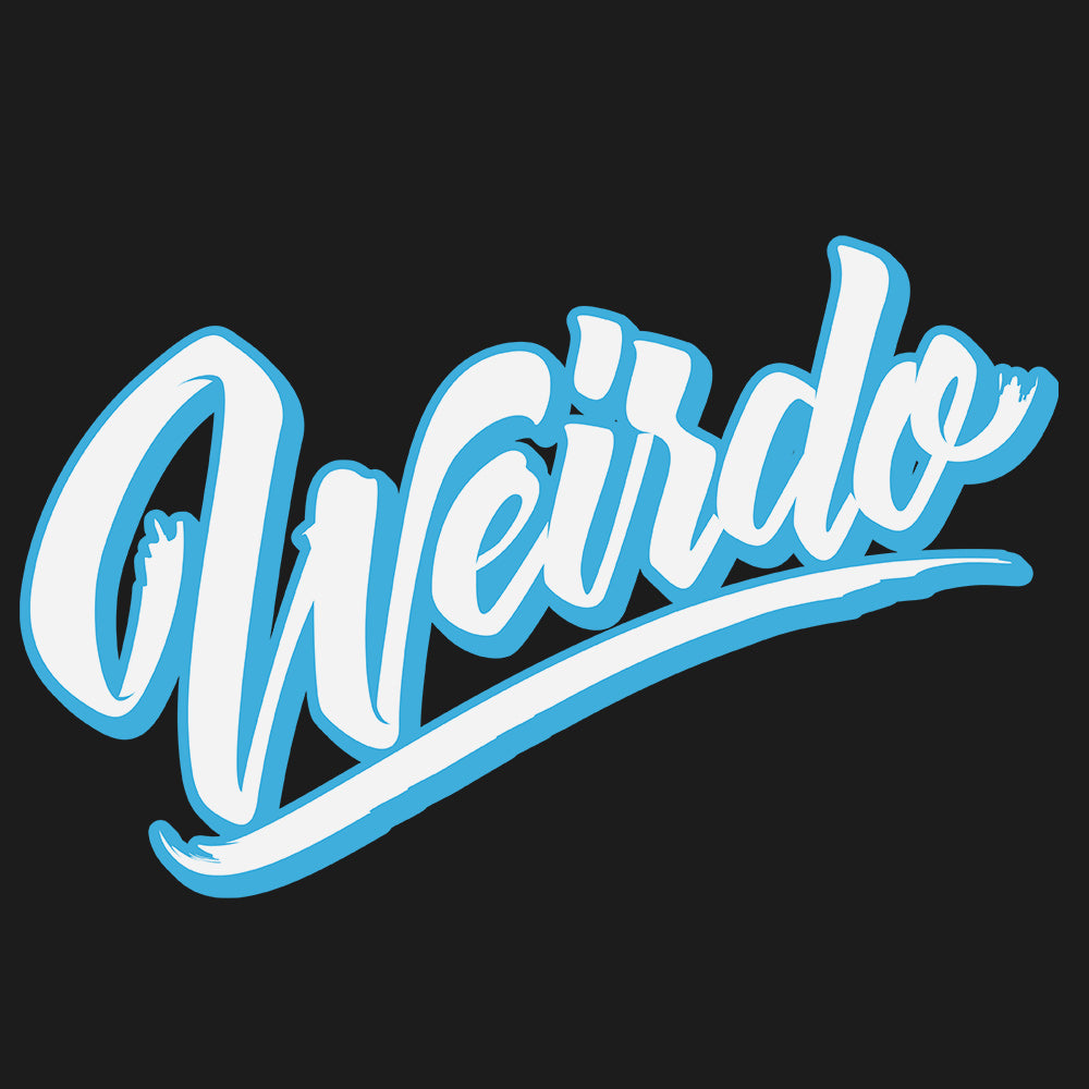 graphic of Weirdo Tee black by B.Different Clothing independent streetwear inspired by street art graffiti