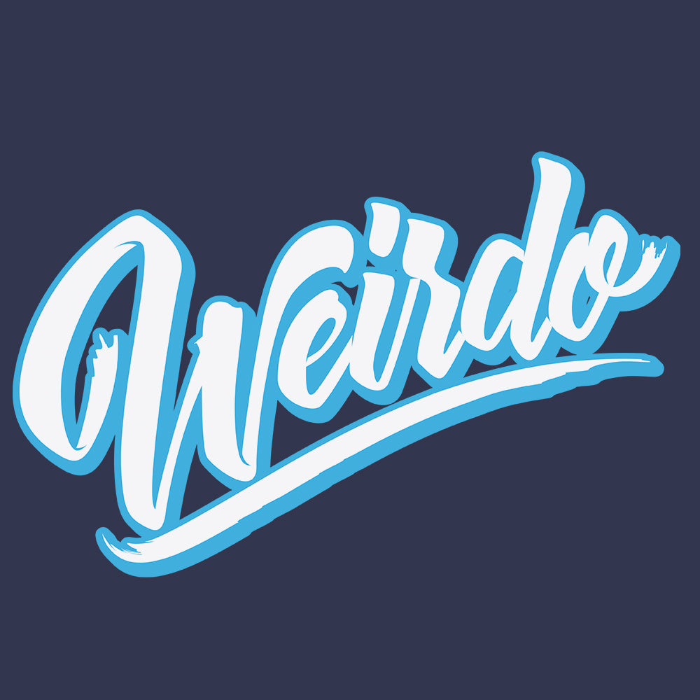 graphic of Weirdo Tee navy by B.Different Clothing independent streetwear inspired by street art graffiti