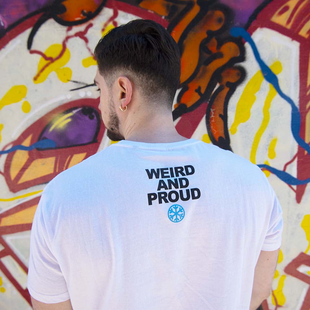 back man with #Weirdo Tee by B.Different Clothing independent streetwear inspired by street art graffiti